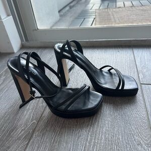 Tony Bianco Black Strappy Heels